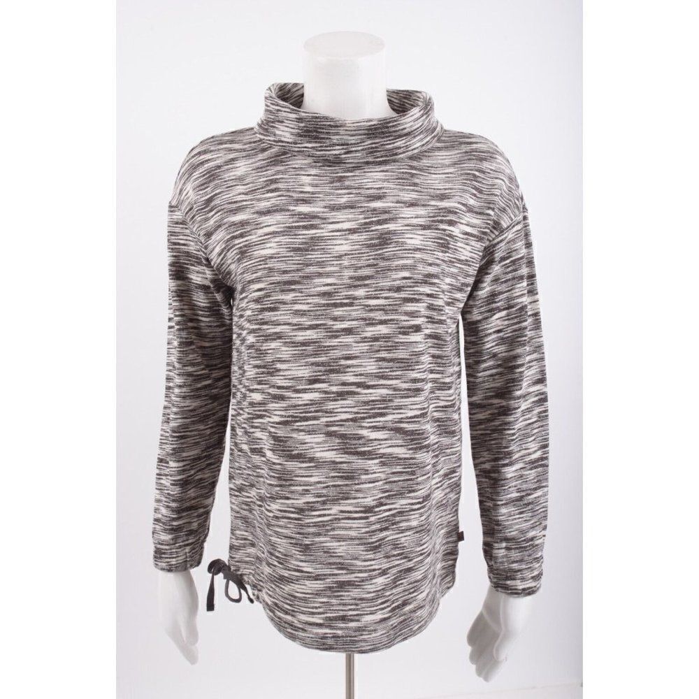 Talbots Womans Top Shirt Size S Petite Black White Turtleneck